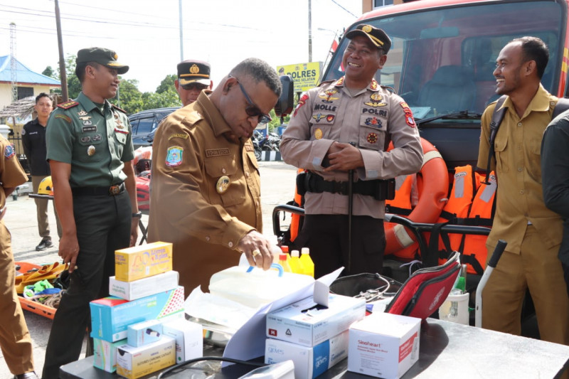 Wabup Sorong Selatan Hadiri Apel Tanggap Darurat Bencana  Hidrometeorologi
