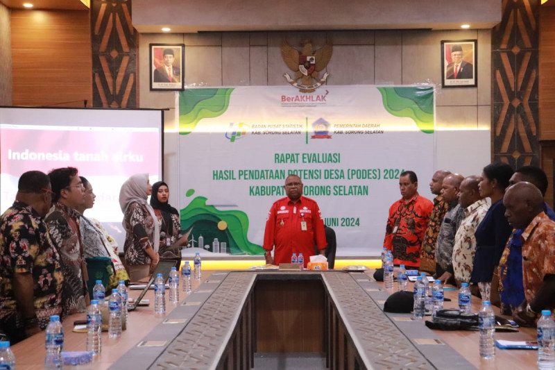 Pemkab Sorong Selatan Dan BPS Gelar Rapat Evaluasi Hasil Podes Tahun 2024