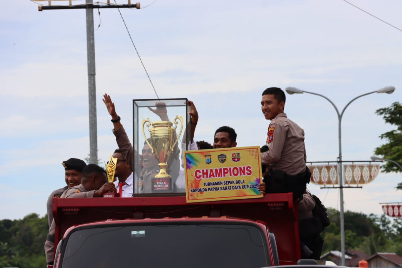 Polres Sorong Selatan Rayakan Kemenangan  Kapolda CUP Papua  Barat Daya