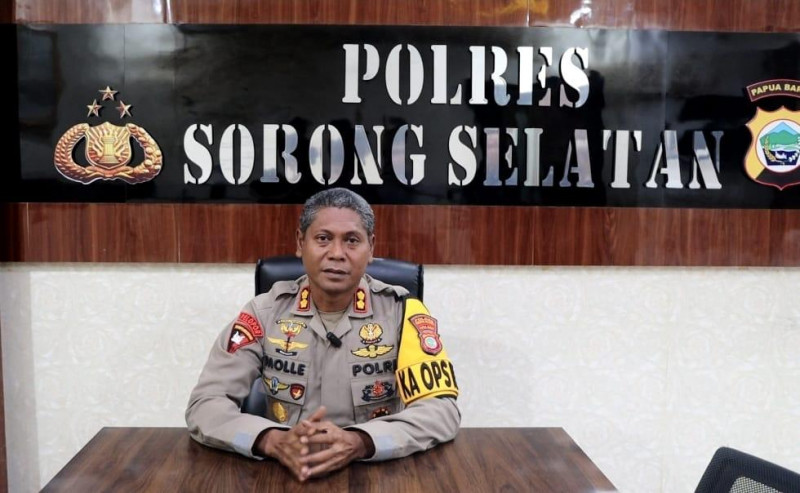 Kapolres Sorong Selatan  Ingatkan Warga,Sanksi Hukum Bagi Pengganggu Tahapan Pilkada.