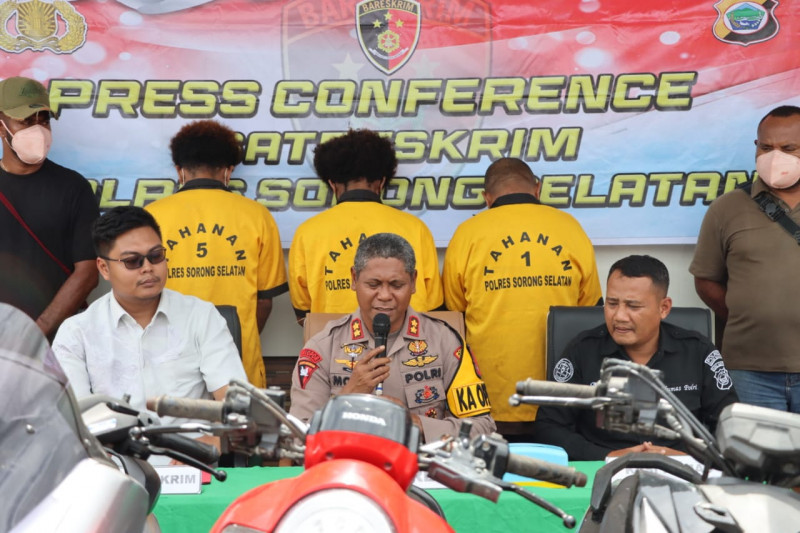 Polres Sorong Selatan Berhasil Ungkap Pelaku Pencurian dan Penadah Sepeda Motor